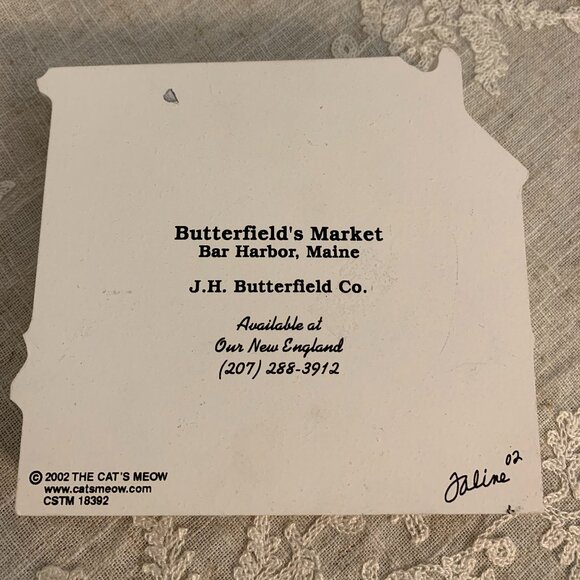 Cat's Meow Artist Signed 2002 Bar Harbor Maine J.H. Butterfield Restaurant - Picture 3 of 3